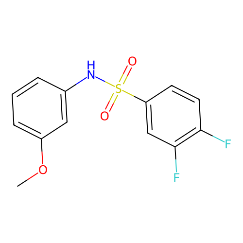 3,4-difluoro-N-(3-methoxyphenyl)benzenesulfonamide structure