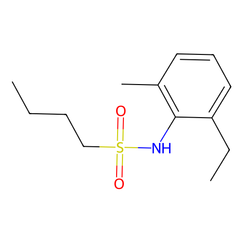 N-(2-ethyl-6-methylphenyl)butane-1-sulfonamide structure