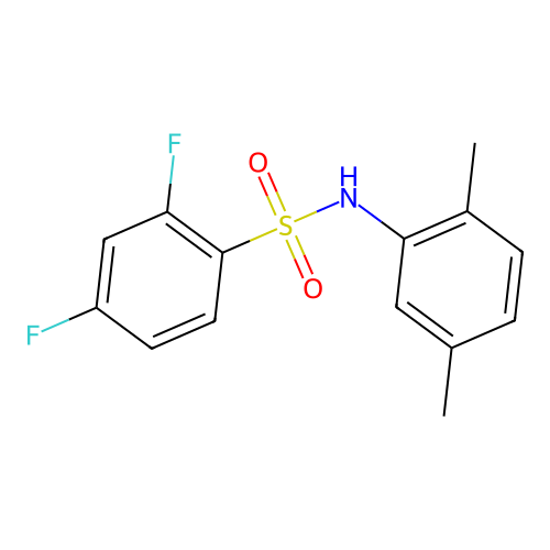 N-(2,5-dimethylphenyl)-2,4-difluorobenzenesulfonamide structure