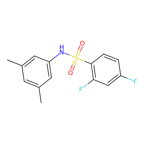 N-(3,5-dimethylphenyl)-2,4-difluorobenzenesulfonamide structure