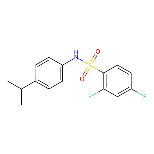 2,4-difluoro-N-(4-isopropylphenyl)benzenesulfonamide structure