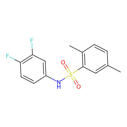 N-(3,4-difluorophenyl)-2,5-dimethylbenzenesulfonamide structure