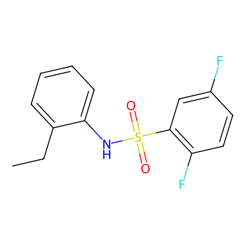 N-(2-ethylphenyl)-2,5-difluorobenzenesulfonamide structure