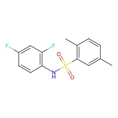 N-(2,4-difluorophenyl)-2,5-dimethylbenzenesulfonamide structure