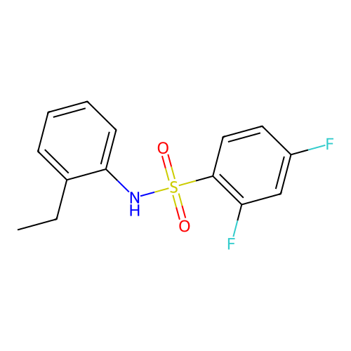 N-(2-ethylphenyl)-2,4-difluorobenzenesulfonamide structure