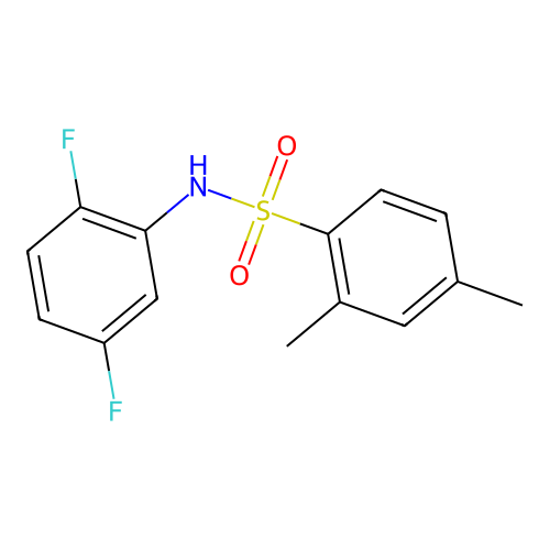 N-(2,5-difluorophenyl)-2,4-dimethylbenzenesulfonamide structure