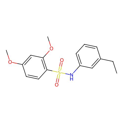 N-(3-ethylphenyl)-2,4-dimethoxybenzenesulfonamide structure