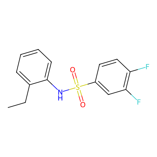 N-(2-ethylphenyl)-3,4-difluorobenzenesulfonamide structure