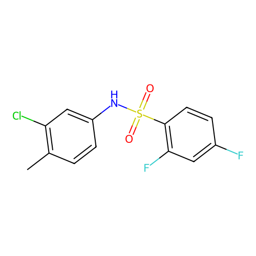 N-(3-chloro-4-methylphenyl)-2,4-difluorobenzenesulfonamide structure