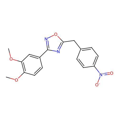 3-(3,4-Dimethoxyphenyl)-5-(4-nitrobenzyl)-1,2,4-oxadiazole structure