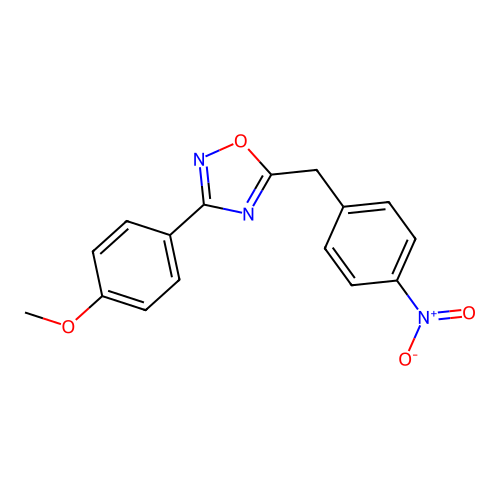 3-(4-Methoxyphenyl)-5-(4-nitrobenzyl)-1,2,4-oxadiazole structure