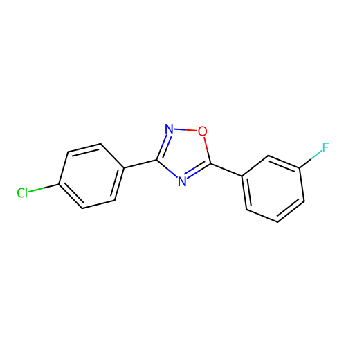 3-(4-Chlorophenyl)-5-(3-fluorophenyl)-1,2,4-oxadiazole structure