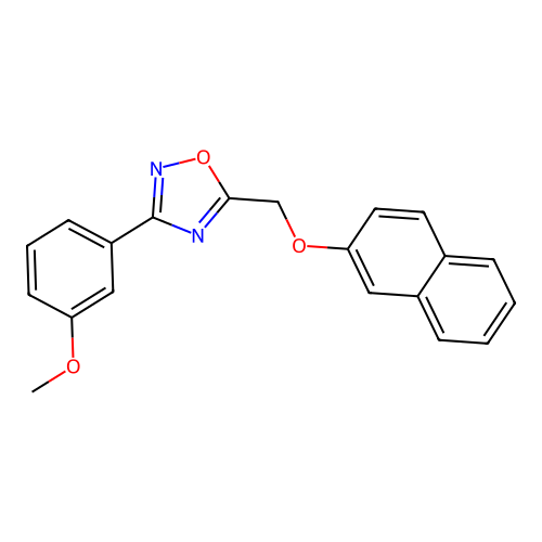 3-(3-Methoxyphenyl)-5-(naphthalen-2-yloxymethyl)-1,2,4-oxadiazole structure