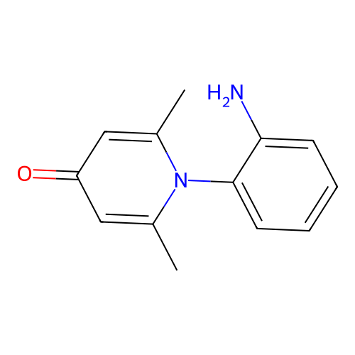 1-(2-aminophenyl)-2,6-dimethyl-4(1H)-pyridinone structure