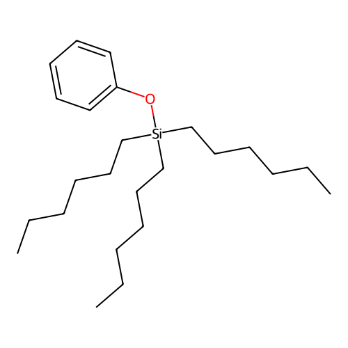 Trihexylsilyloxybenzene structure