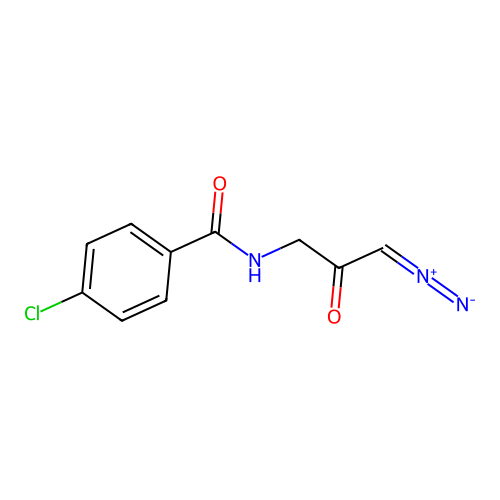 Benzamide, 4-chloro-N-(3-diazo-2-oxopropyl)- structure