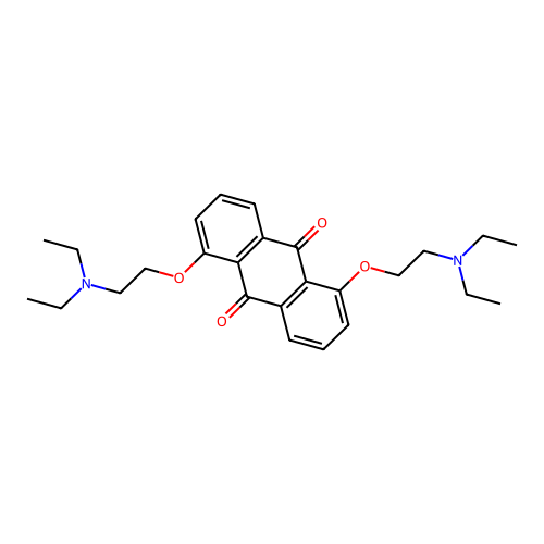 9,10-Anthracenedione, 1,5-bis[2-(diethylamino)ethoxy]- structure