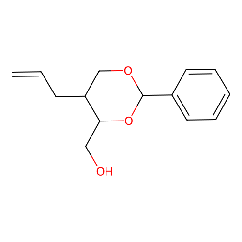 1,3-Dioxane-4-methanol, 2-phenyl-5-(2-propenyl)- structure