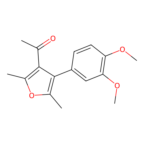 Ethanone, 1-[4-(3,4-dimethoxyphenyl)-2,5-dimethyl-3-furanyl]- structure