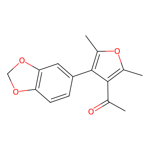 Ethanone, 1-[4-(1,3-benzodioxol-5-yl)-2,5-dimethyl-3-furanyl]- structure