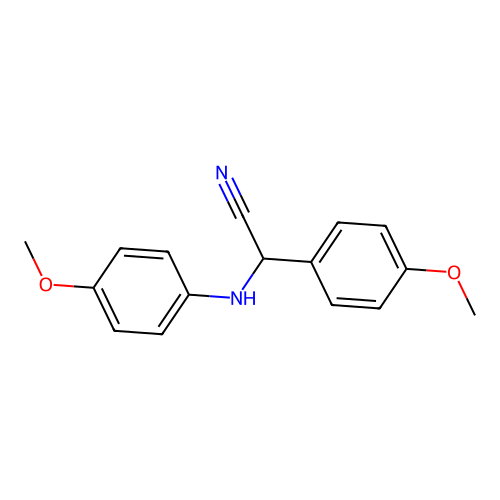 (4-Methoxyanilino)(4-methoxyphenyl)acetonitrile structure
