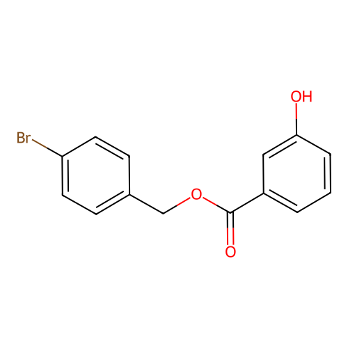 Benzoic acid, 3-hydroxy-, (4-bromophenyl)methyl ester structure