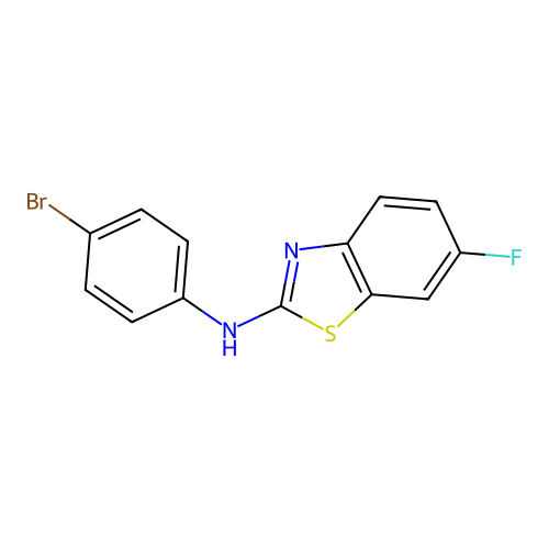 N-(4-bromophenyl)-6-fluoro-1,3-benzothiazol-2-amine structure