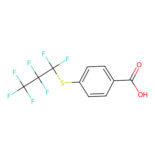 Benzoic acid, 4-[(heptafluoropropyl)thio]- structure