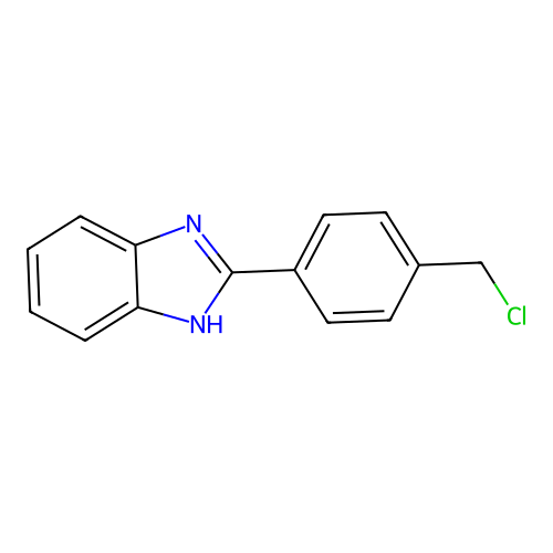 2-[4-(chloromethyl)phenyl]-1H-benzimidazole structure