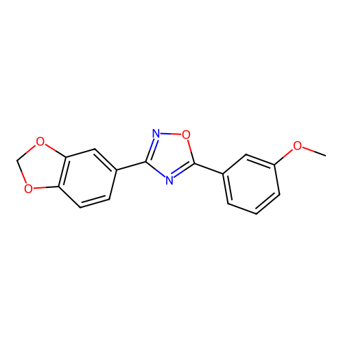 3-(1,3-Benzodioxol-5-yl)-5-(3-methoxyphenyl)-1,2,4-oxadiazole structure