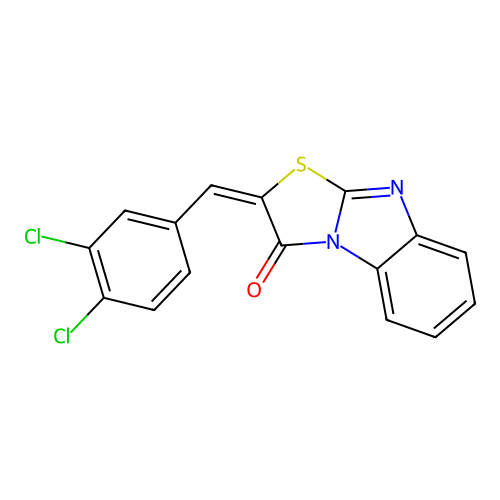 Thiazolo(3,2-a)benzimidazol-3(2H)-one, 2-((3,4-dichlorophenyl)methylene)- structure