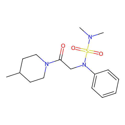 2-[N-(dimethylsulfamoyl)anilino]-1-(4-methylpiperidin-1-yl)ethanone structure