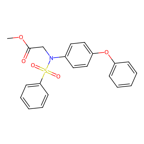 Methyl N-(4-phenoxyphenyl)-N-(phenylsulfonyl)glycinate structure