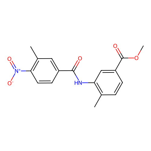 Methyl 4-methyl-3-[(3-methyl-4-nitrobenzoyl)amino]benzoate structure