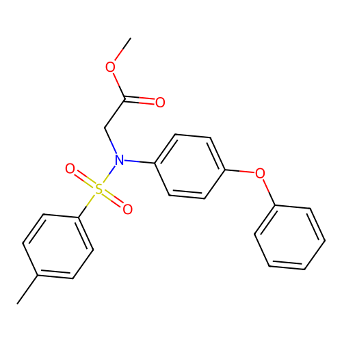 Methyl N-[(4-methylphenyl)sulfonyl]-N-(4-phenoxyphenyl)glycinate structure