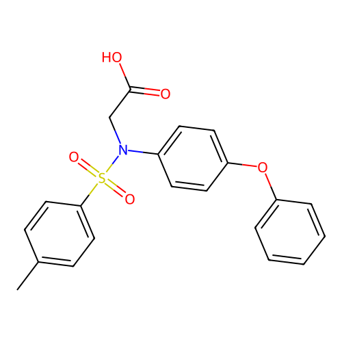 N-[(4-methylphenyl)sulfonyl]-N-(4-phenoxyphenyl)glycine structure