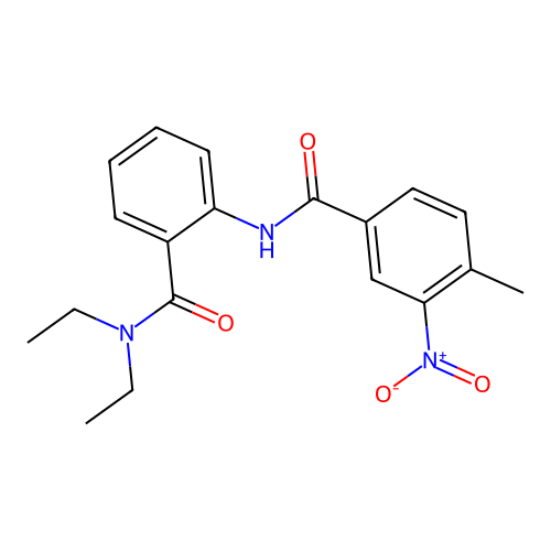 N-[2-(diethylcarbamoyl)phenyl]-4-methyl-3-nitrobenzamide structure