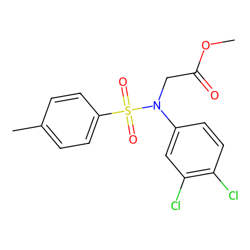 Methyl N-(3,4-dichlorophenyl)-N-[(4-methylphenyl)sulfonyl]glycinate structure