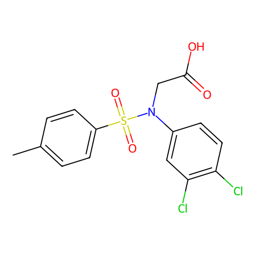 N-(3,4-dichlorophenyl)-N-[(4-methylphenyl)sulfonyl]glycine structure