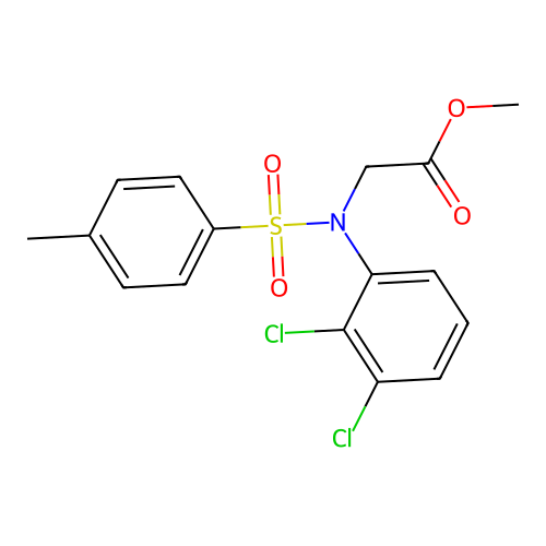 Methyl N-(2,3-dichlorophenyl)-N-[(4-methylphenyl)sulfonyl]glycinate structure