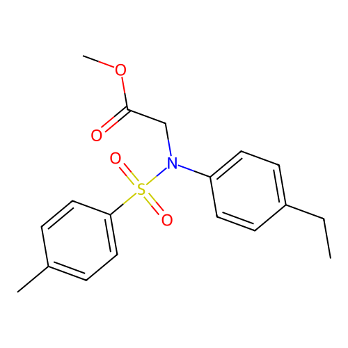 Methyl N-(4-ethylphenyl)-N-[(4-methylphenyl)sulfonyl]glycinate structure