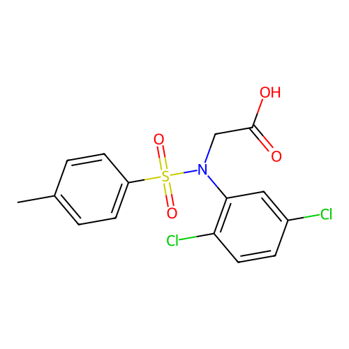 N-(2,5-dichlorophenyl)-N-[(4-methylphenyl)sulfonyl]glycine structure