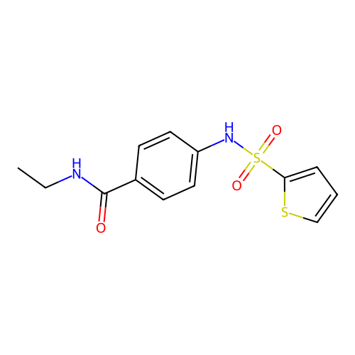 N-ethyl-4-(thiophen-2-ylsulfonylamino)benzamide structure