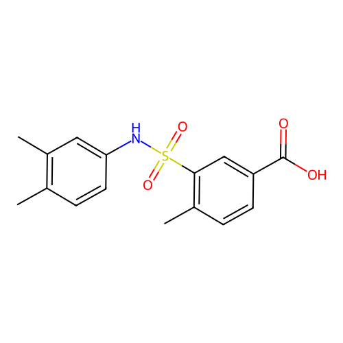 3-[(3,4-Dimethylphenyl)sulfamoyl]-4-methylbenzoic acid structure