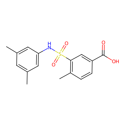 3-[(3,5-Dimethylphenyl)sulfamoyl]-4-methylbenzoic acid structure