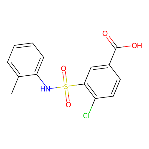 4-chloro-3-[(2-methylphenyl)sulfamoyl]benzoic Acid structure