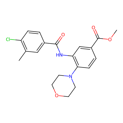 Methyl 3-[(4-chloro-3-methylbenzoyl)amino]-4-morpholin-4-ylbenzoate structure