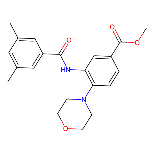 Methyl 3-[(3,5-dimethylbenzoyl)amino]-4-(4-morpholinyl)benzoate structure