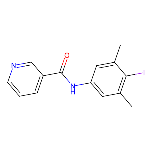 N-(4-iodo-3,5-dimethylphenyl)pyridine-3-carboxamide structure