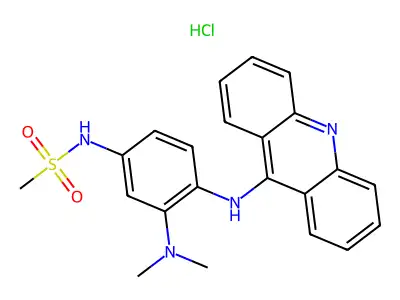 Methanesulfonamide, N-(4-(9-acridinylamino)-3-(dimethylamino)phenyl)-, monohydrochloride structure